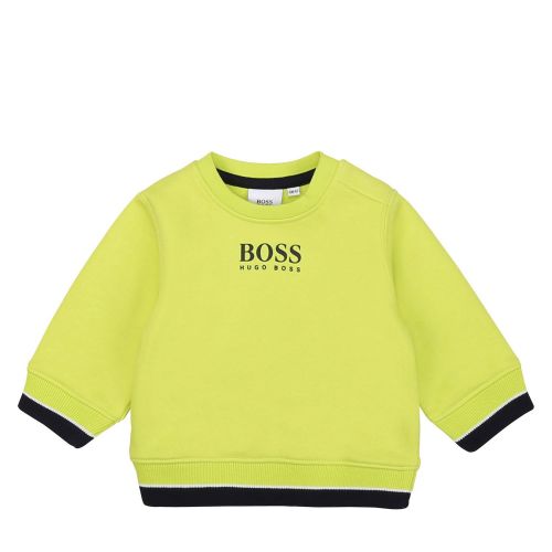 Toddler Lime Centre Logo Sweat Top 76303 by BOSS from Hurleys