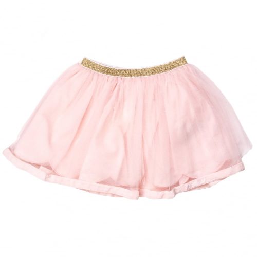 Baby Pale Pink Metallic Trim Frill Skirt 65592 by Billieblush from Hurleys