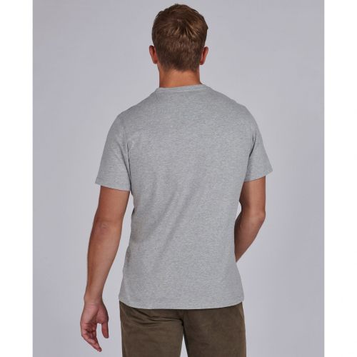 Mens Grey Marl Signature S/s T Shirt 95661 by Barbour Steve McQueen Collection from Hurleys
