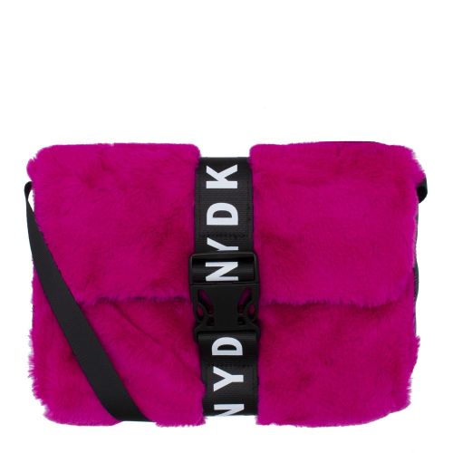 Girls Hot Pink Faux Fur Crossbody Bag 75648 by DKNY from Hurleys