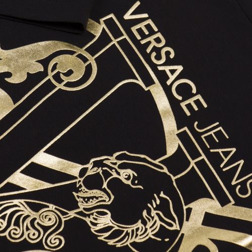 Mens Black Foil Chest Logo S/s T Shirt 32597 by Versace Jeans from Hurleys