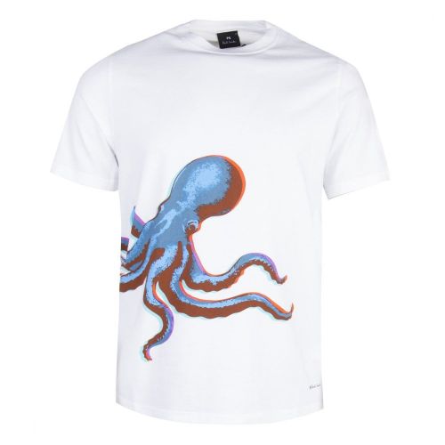 Mens White Octopus Reg Fit S/s T Shirt 24117 by PS Paul Smith from Hurleys