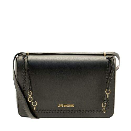 Womens Black Whipstitch Shoulder Bag 26953 by Love Moschino from Hurleys