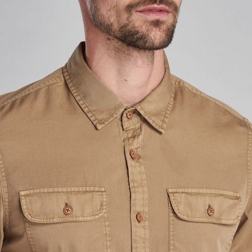 Mens Stone Henri L/s Shirt 56413 by Barbour Steve McQueen Collection from Hurleys