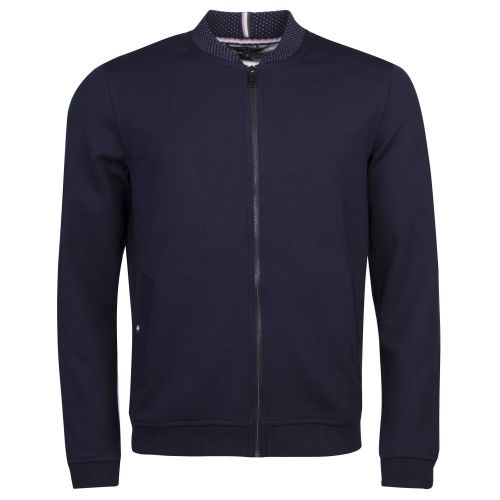 Mens Navy Wolf Jersey Bomber Sweat Jacket 23684 by Ted Baker from Hurleys