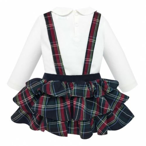 Infants Navy Tartan Pinafore Dress & Top Set 48482 by Mayoral from Hurleys