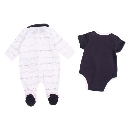 Baby White/Navy Take Me Home Script Set 48094 by Emporio Armani from Hurleys