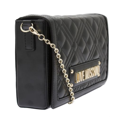 Womens Black Diamond Quilted Crossbody Bag 53197 by Love Moschino from Hurleys