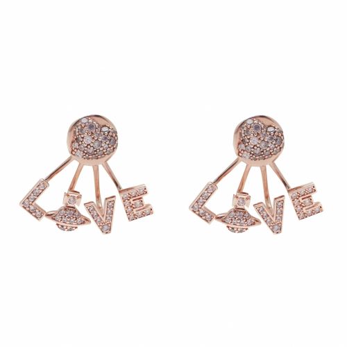 Womens Rose Gold Agatha Earrings 67472 by Vivienne Westwood from Hurleys