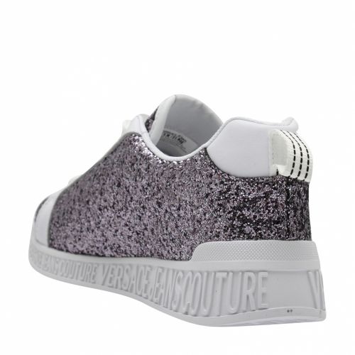 Womens Silver Glitter Low Trainers 55103 by Versace Jeans Couture from Hurleys
