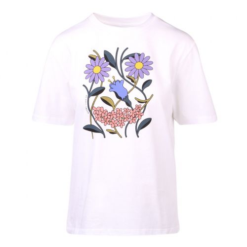 Womens White Flower Face Print S/s T-Shirt 105263 by PS Paul Smith from Hurleys