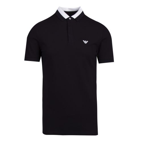 Mens Navy Branded Bold Trim S/s Polo Shirt 55517 by Emporio Armani from Hurleys