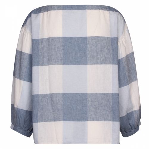 Casual Womens Blue Ergila Check Top 37658 by BOSS from Hurleys