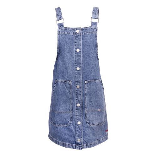 Womens Mid Blue Short Dungaree Dress 74648 by Tommy Jeans from Hurleys