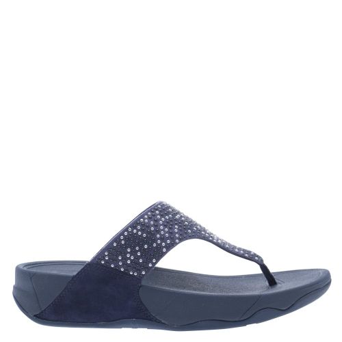 Womens Navy Lulu Popstud Toe-Post Sandals 23834 by FitFlop from Hurleys