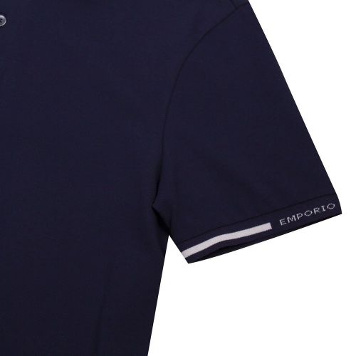 Mens Navy Logo Collar S/s Polo Shirt 84499 by Emporio Armani from Hurleys