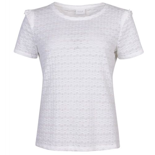Womens Cloud Dancer Viwisty S/s T Shirt 18476 by Vila from Hurleys