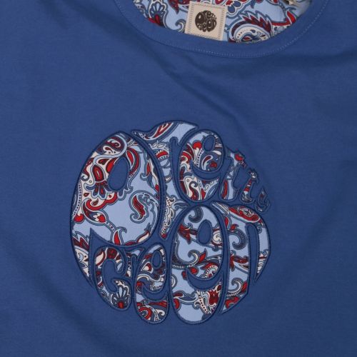 Mens Blue Paisley Applique S/s T Shirt 40555 by Pretty Green from Hurleys