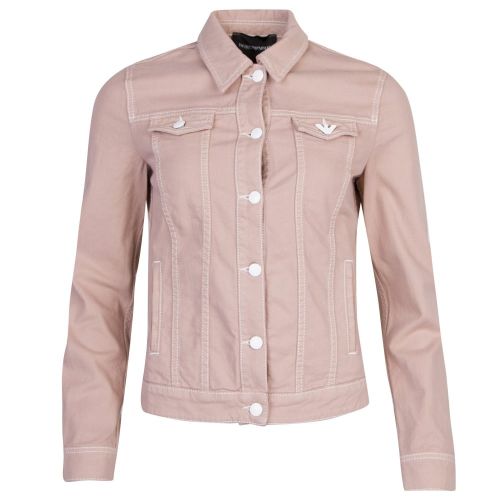 Womens Pink Denim Jacket 19844 by Emporio Armani from Hurleys
