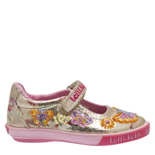 Girls Gold Clemantis Dolly Shoes (24-33) 39333 by Lelli Kelly from Hurleys