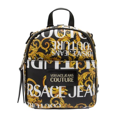 Womens Black/Gold Baroque Print Backpack 43797 by Versace Jeans Couture from Hurleys
