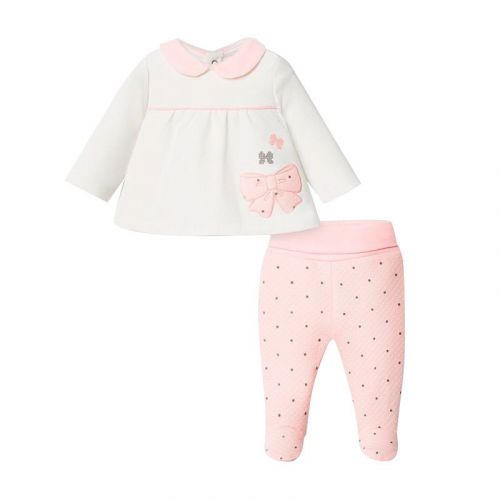 Baby Rose Bow Quilt Detail Top and Leggings Set 74886 by Mayoral from Hurleys