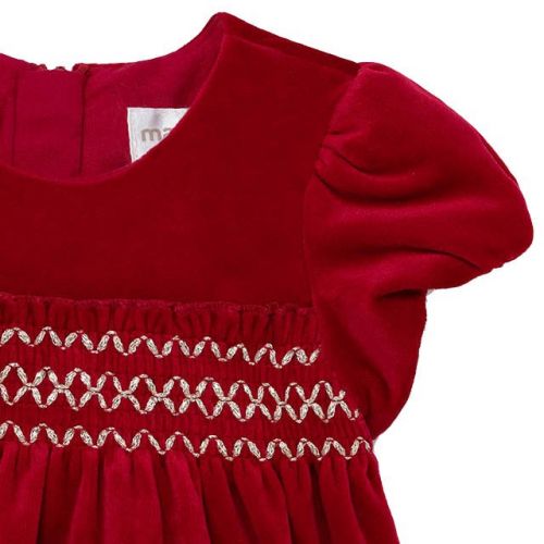 Baby Red Velvet Dress & Hat 96168 by Mayoral from Hurleys