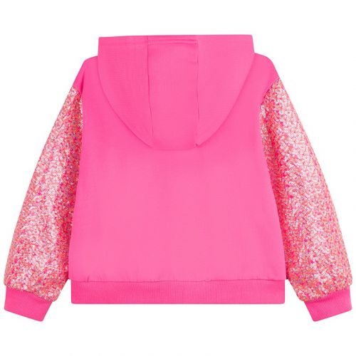 Girls Neon Pink Sequin Hood Zip Sweat 104408 by Billieblush from Hurleys