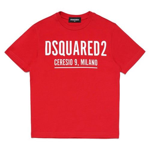 Boys Tango Red Large Logo Relax S/s T Shirt 107412 by Dsquared2 from Hurleys
