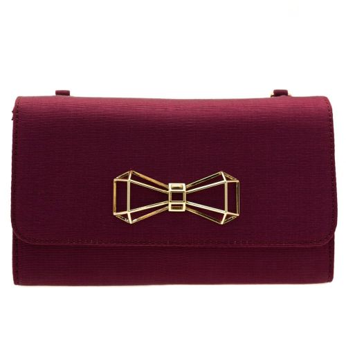 Womens Oxblood Megghan Geo Bow Evening Bag 63144 by Ted Baker from Hurleys
