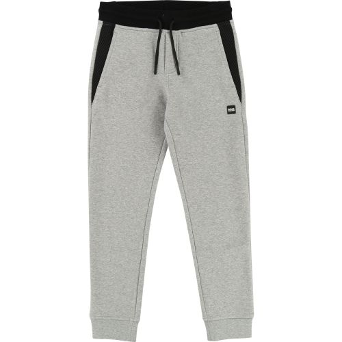 Boys Grey Panel Sweat Pants 28426 by BOSS from Hurleys