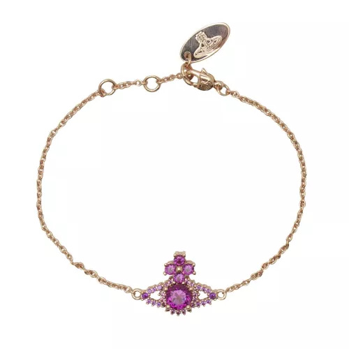 Womens Rose Gold/Amethyst Valentina Orb Bracelet 77174 by Vivienne Westwood from Hurleys