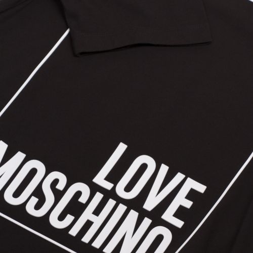 Mens Black Logo Box II Reg S/s T Shirt 31651 by Love Moschino from Hurleys