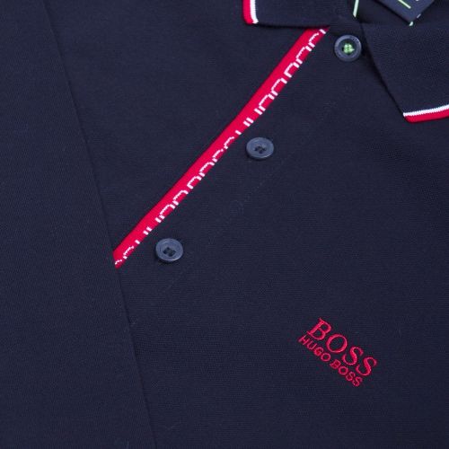Atjhleisure Mens Black Pleesy 4 L/s Polo Shirt 32068 by BOSS from Hurleys