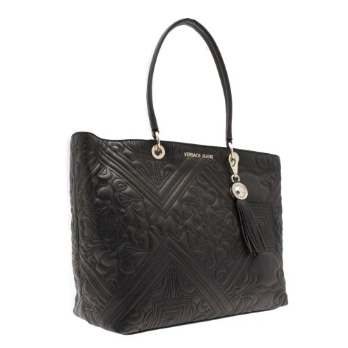 Womens Black Embossed Shopper Bag 32545 by Versace Jeans from Hurleys