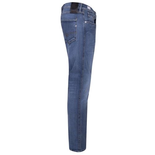 Mens Blue Wash Anbass Hyperflex Slim Jeans 24861 by Replay from Hurleys