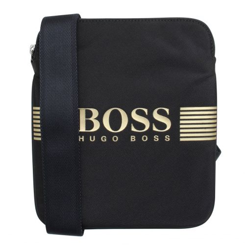 Athleisure Mens Navy/Gold Pixel_S Zip Crossbody Bag 76600 by BOSS from Hurleys