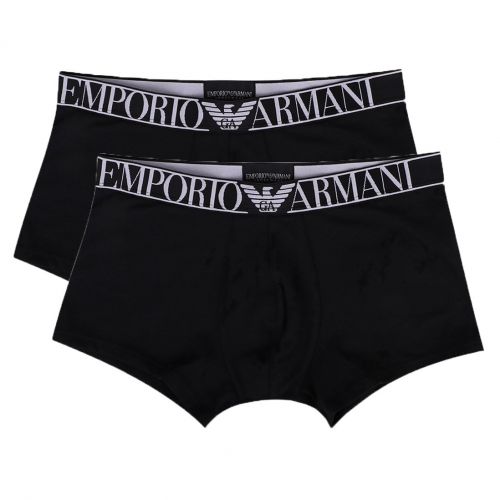 Mens Black Endurance 2 Pack Trunks 101323 by Emporio Armani Bodywear from Hurleys