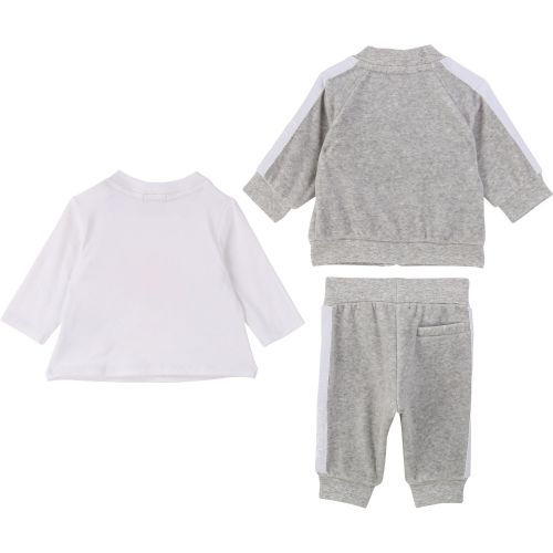 Baby Light Grey Marl Soft 3 Piece Tracksuit Set 45495 by BOSS from Hurleys