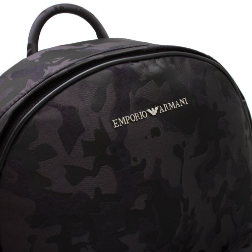 Mens Black Camo Backpack 83110 by Emporio Armani from Hurleys