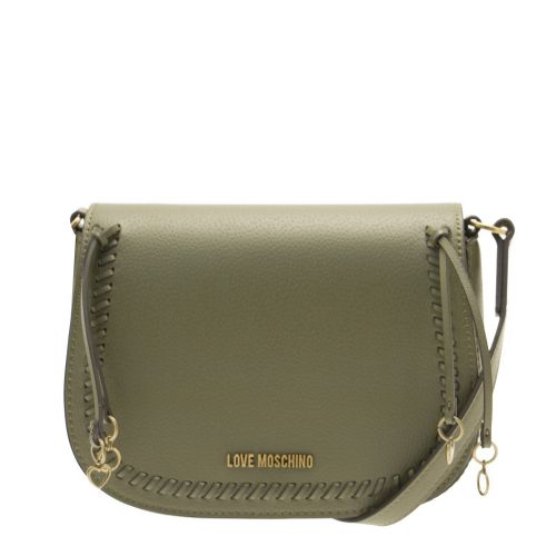 Womens Green Whipstitch Saddle Xbody 26949 by Love Moschino from Hurleys