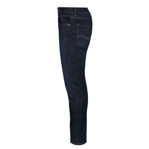 Mens Dark Blue Mickym Hyperflex Tapered Jeans 102843 by Replay from Hurleys