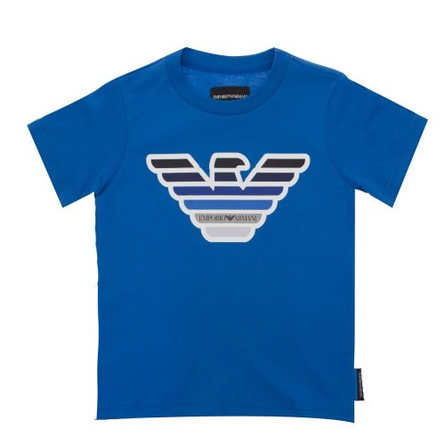 Boys Navy Branded Chest S/s T Shirt 27983 by Emporio Armani from Hurleys