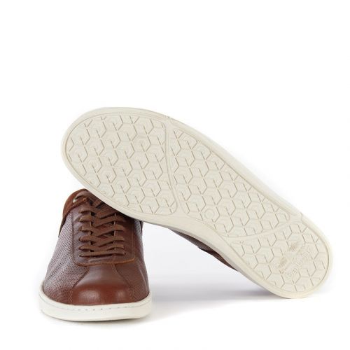 Mens Cognac Bushtail Leather Trainers 102190 by Barbour from Hurleys