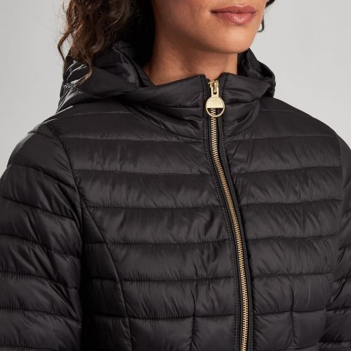 Womens Black Score Hooded Quilted Jacket 56264 by Barbour International from Hurleys