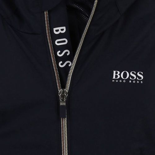 Toddler Navy Polyester Hooded Jacket 84583 by BOSS from Hurleys