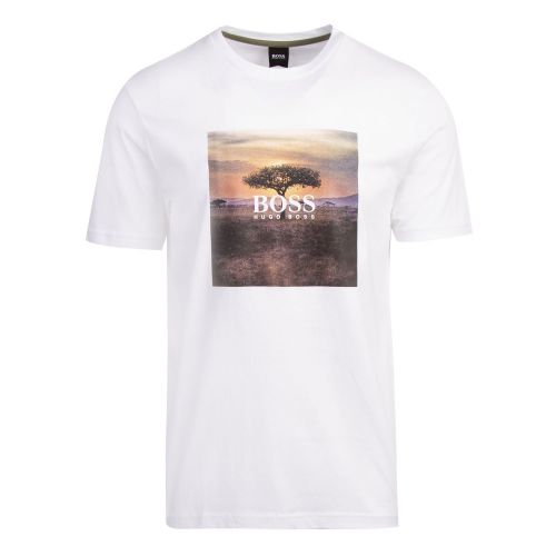 Casual Mens White Troaar 5 S/s T Shirt 74484 by BOSS from Hurleys