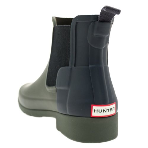 Womens Dark Olive & Navy Original Refined Chelsea Wellington Boots 68141 by Hunter from Hurleys