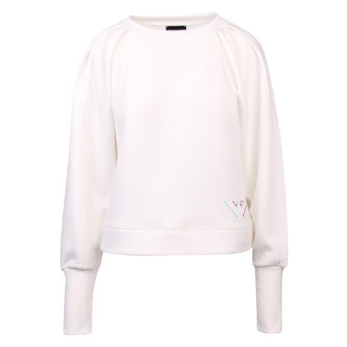 Womens White Puff Sleeve Sweat Top 47986 by Emporio Armani from Hurleys