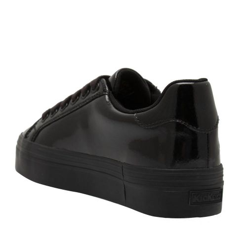 Kickers School Shoes Trainers Youth Black Patent Tovni Stack (3-6)